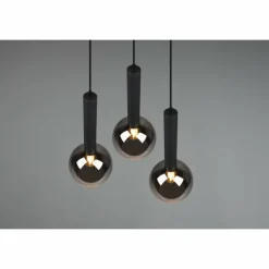 Suspension Trio Clayton Noir, 3 lumières