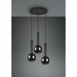Suspension Trio Clayton Noir, 3 lumières