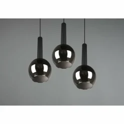 Suspension Trio Clayton Noir, 3 lumières