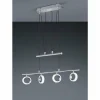 Suspension Trio CORLAND II LED Chrome, 4 lumières