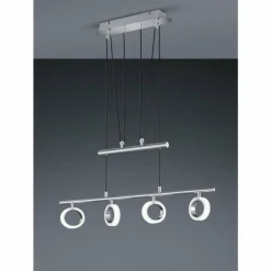 Suspension Trio CORLAND II LED Chrome, 4 lumières