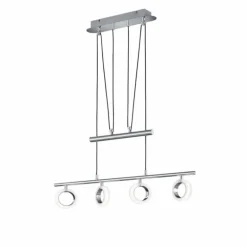 Suspension Trio CORLAND II LED Chrome, 4 lumières