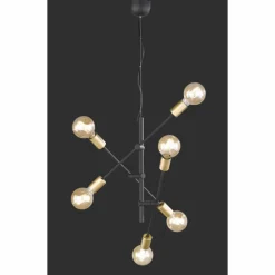 Suspension Trio CROSS Noir, 6 lumières