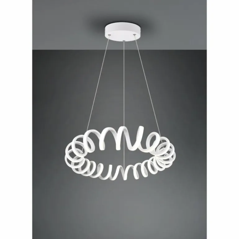 Suspension Trio Curl LED Blanc, 1 lumière