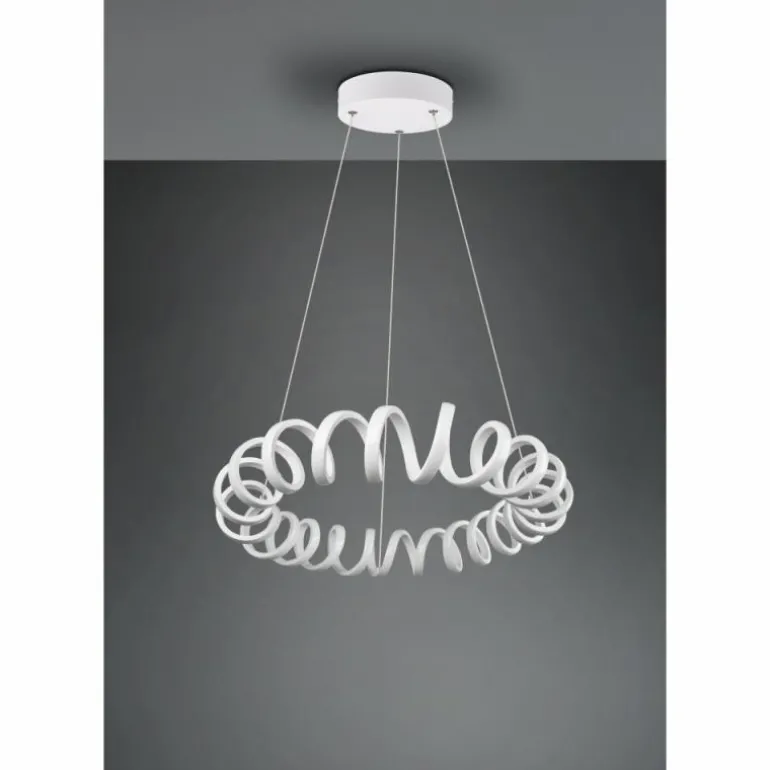 Suspension Trio Curl LED Blanc, 1 lumière