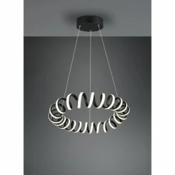 Suspension Trio Curl LED Noir, 1 lumière