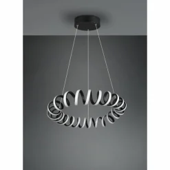 Suspension Trio Curl LED Noir, 1 lumière