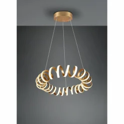 Suspension Trio Curl LED Or, 1 lumière