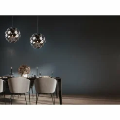 Suspension Trio Discalgo Noir, 6 lumières