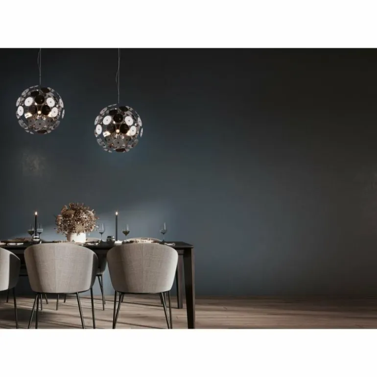 Suspension Trio Discalgo Noir, 6 lumières