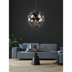 Suspension Trio Discalgo Noir, 6 lumières
