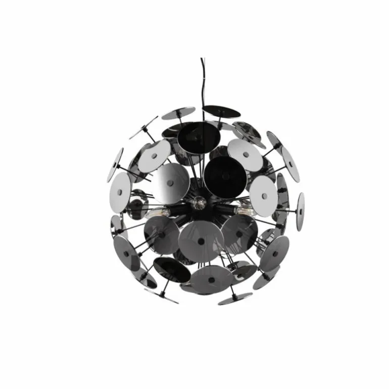 Suspension Trio Discalgo Noir, 6 lumières