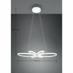 Suspension Trio FLY LED Blanc, 1 lumière