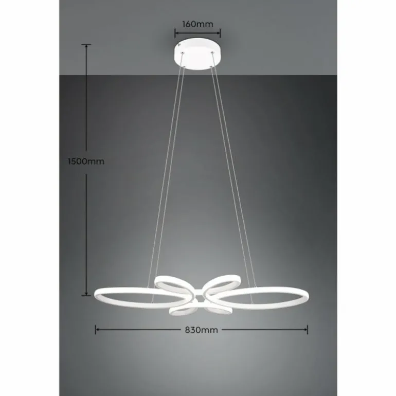 Suspension Trio FLY LED Blanc, 1 lumière