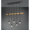 Suspension Trio Forester Brun foncé, Nickel mat, 5 lumières