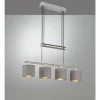 Suspension Trio GARDA Nickel mat, 4 lumières