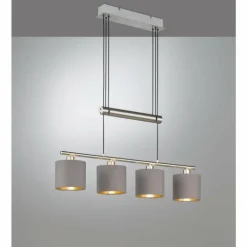 Suspension Trio GARDA Nickel mat, 4 lumières
