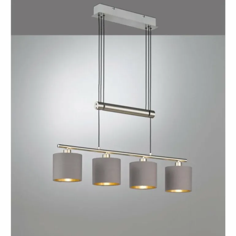 Suspension Trio GARDA Nickel mat, 4 lumières
