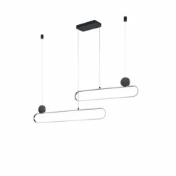 Suspension Trio Grant LED Aluminium, 1 lumière