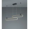 Suspension Trio Grant LED Laiton, Noir, 1 lumière