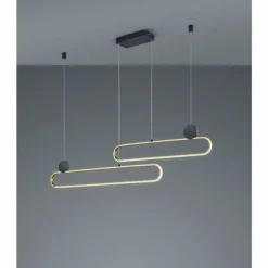 Suspension Trio Grant LED Laiton, Noir, 1 lumière