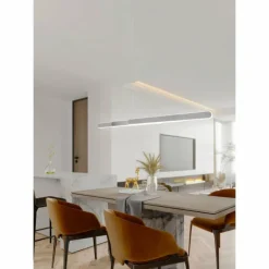 Suspension Trio Helios LED Aluminium brossé, 1 lumière