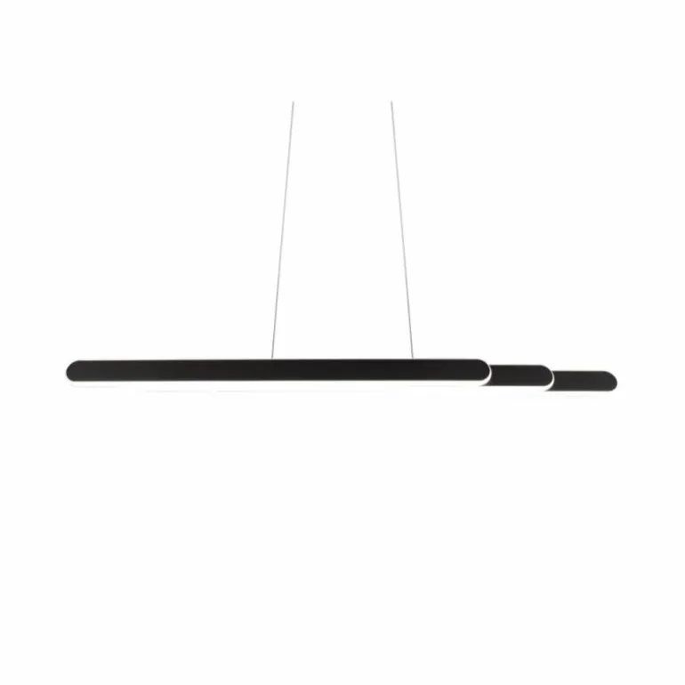 Suspension Trio Helios LED Noir, 1 lumière