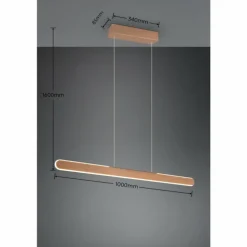 Suspension Trio HELIOS LED Brun, 1 lumière