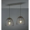 Suspension Trio Ivar Brun foncé, Nickel mat, 2 lumières