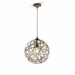 Suspension Trio JACOB Brun foncé, Cuivre, 1 lumière