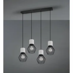 Suspension Trio Jamiro Noir, 4 lumières