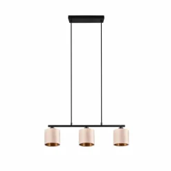 Suspension Trio JULIETA Noir, 3 lumières