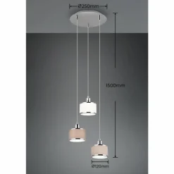 Suspension Trio KAPRUN Chrome, 3 lumières