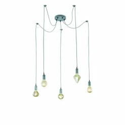 Suspension Trio Leuchten Cord Gris, 5 lumières