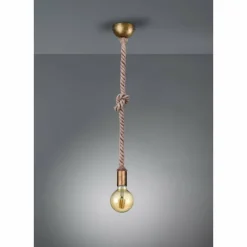 Suspension Trio Leuchten CORD Brun, Laiton, 1 lumière