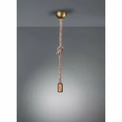 Suspension Trio Leuchten CORD Brun, Laiton, 1 lumière