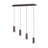 Suspension Trio Leuchten MARLEY Rouille, 4 lumières