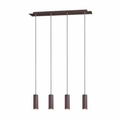 Suspension Trio Leuchten MARLEY Rouille, 4 lumières