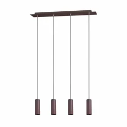 Suspension Trio Leuchten MARLEY Rouille, 4 lumières