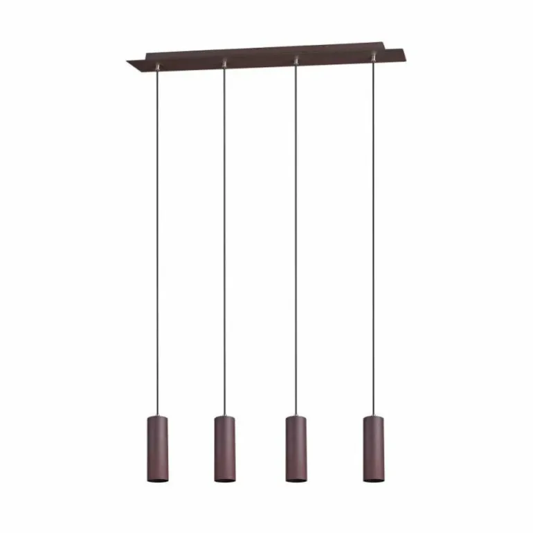 Suspension Trio Leuchten MARLEY Rouille, 4 lumières