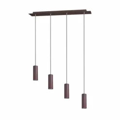 Suspension Trio Leuchten MARLEY Rouille, 4 lumières