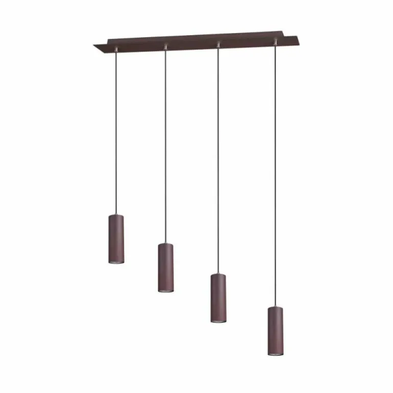 Suspension Trio Leuchten MARLEY Rouille, 4 lumières