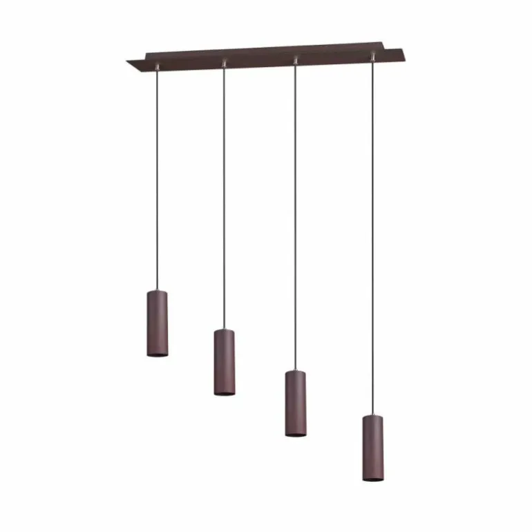 Suspension Trio Leuchten MARLEY Rouille, 4 lumières