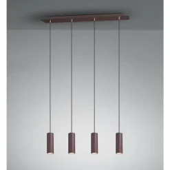 Suspension Trio Leuchten MARLEY Rouille, 4 lumières