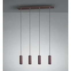 Suspension Trio Leuchten MARLEY Rouille, 4 lumières