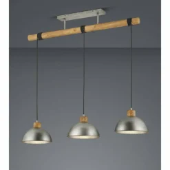 Suspension Trio Leuchten DELHI Nickel mat, 3 lumières