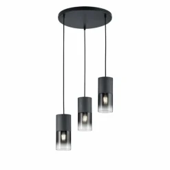 Suspension Trio Leuchten ROBIN Noir, 3 lumières