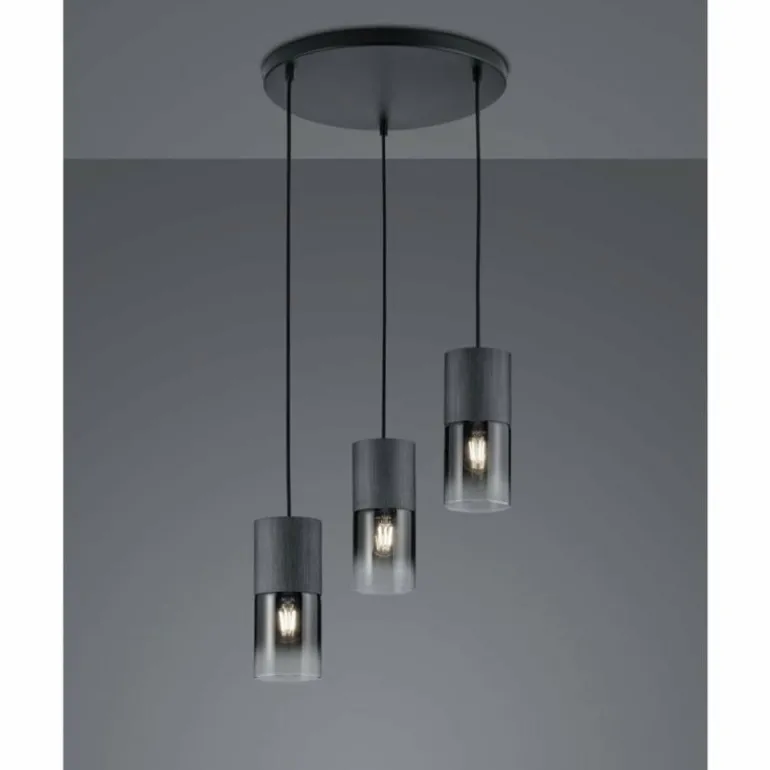 Suspension Trio Leuchten ROBIN Noir, 3 lumières