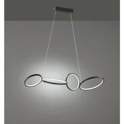Suspension Trio Leuchten RONDO LED Noir, 1 lumière