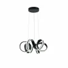 Suspension Trio Leuchten CARRERA LED Noir, 1 lumière
